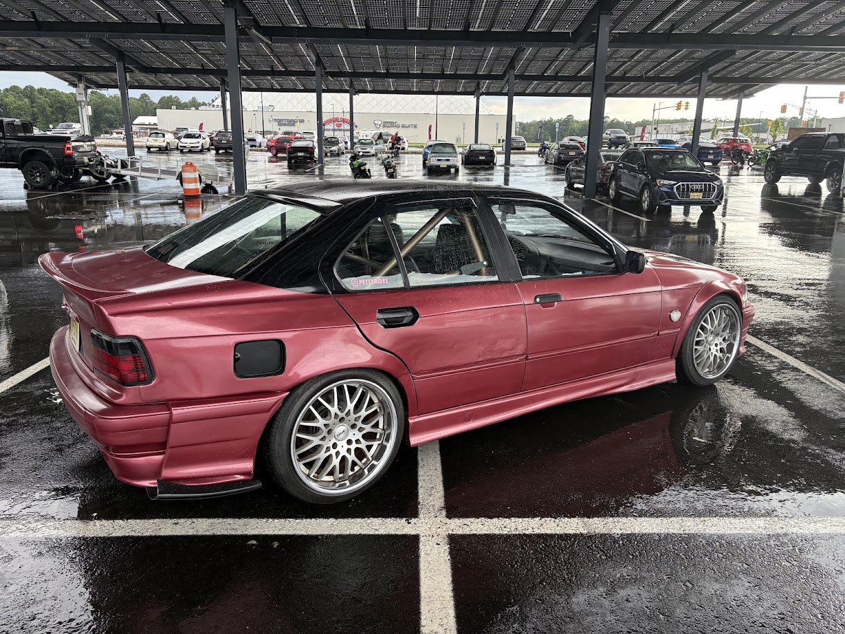 PETTY E36 — rear 3/4 with spoiler